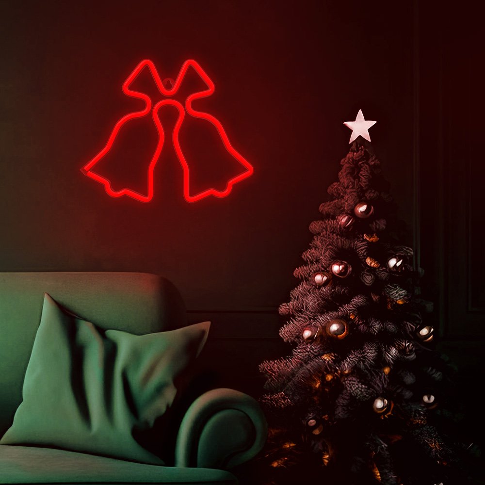 Forever Light gaisma Neon LED Christmas Bells sarkans FLNE17 Forever
