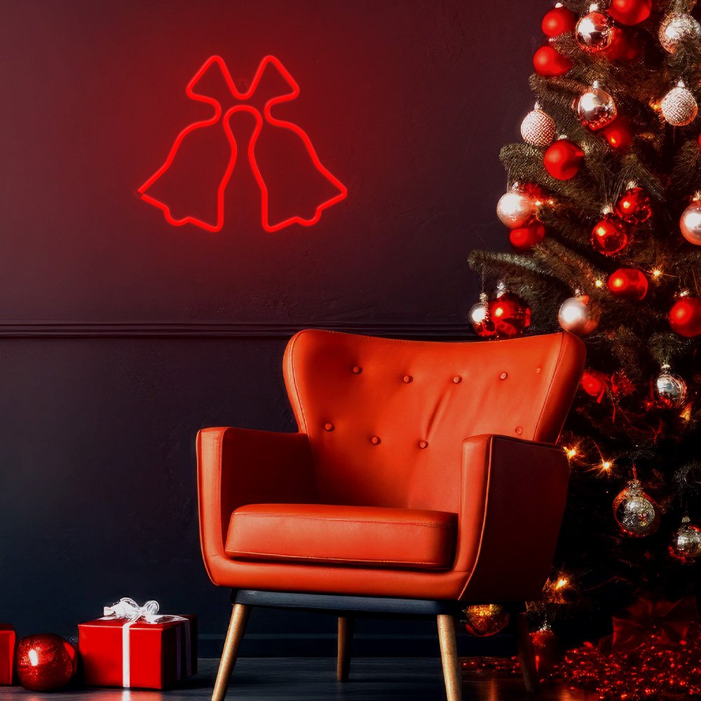 Forever Light gaisma Neon LED Christmas Bells sarkans FLNE17 Forever
