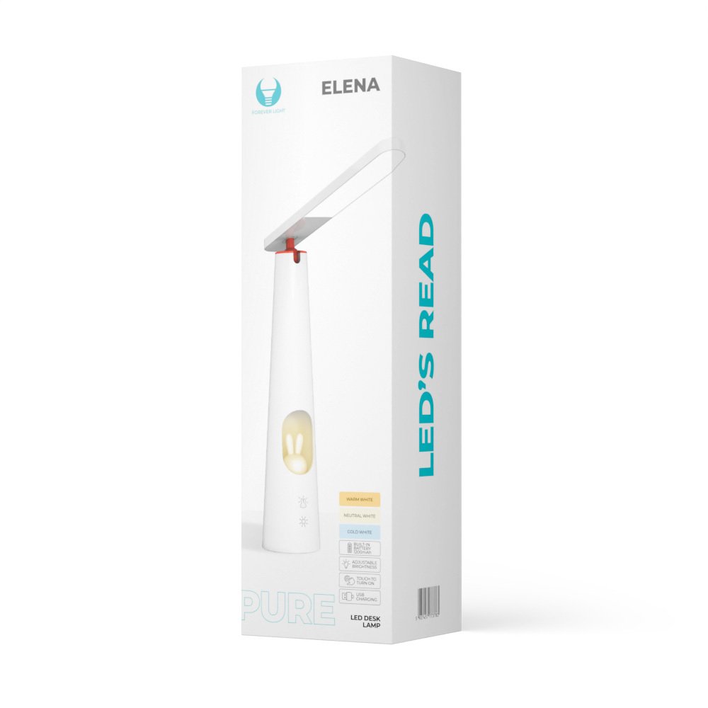 Galda LED lampa 7.5W ar zaķīti PURE FLB-150 ELENA balta Forever Light