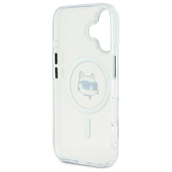 Karl Lagerfeld MagSafe vāciņš iPhone 16 6,1", balts (KLHMP16SHLSCHH)