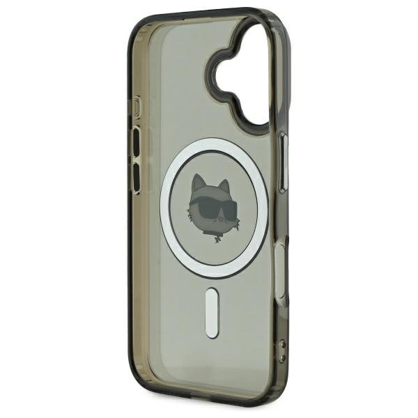 Karl Lagerfeld MagSafe vāciņš iPhone 16 6,1", melns (KLHMP16SHLSCHK)