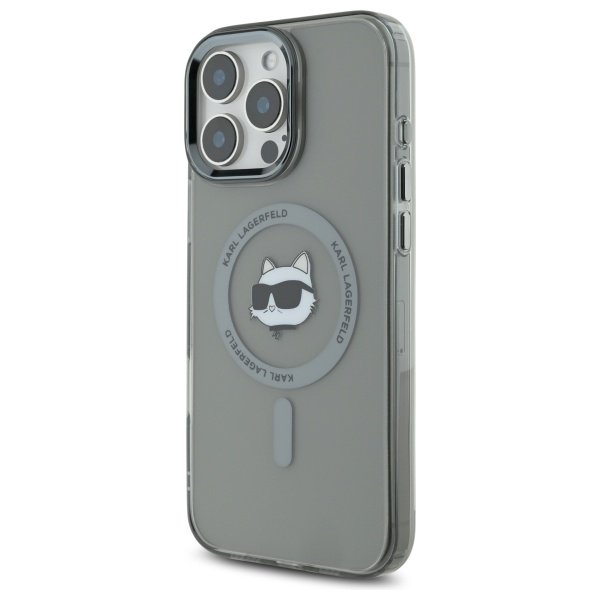 Karl Lagerfeld MagSafe vāciņš iPhone 16 Pro Max 6,9", melns (KLHMP16XHLSCHK)