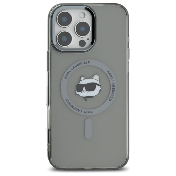 Karl Lagerfeld MagSafe vāciņš iPhone 16 Pro Max 6,9", melns (KLHMP16XHLSCHK)