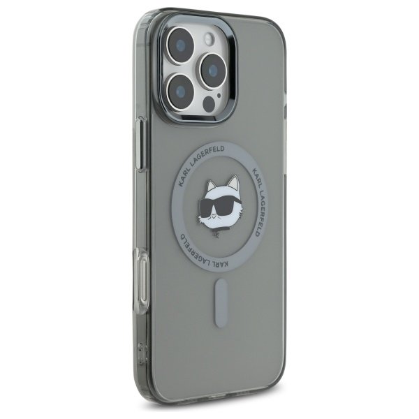 Karl Lagerfeld MagSafe vāciņš iPhone 16 Pro Max 6,9", melns (KLHMP16XHLSCHK)