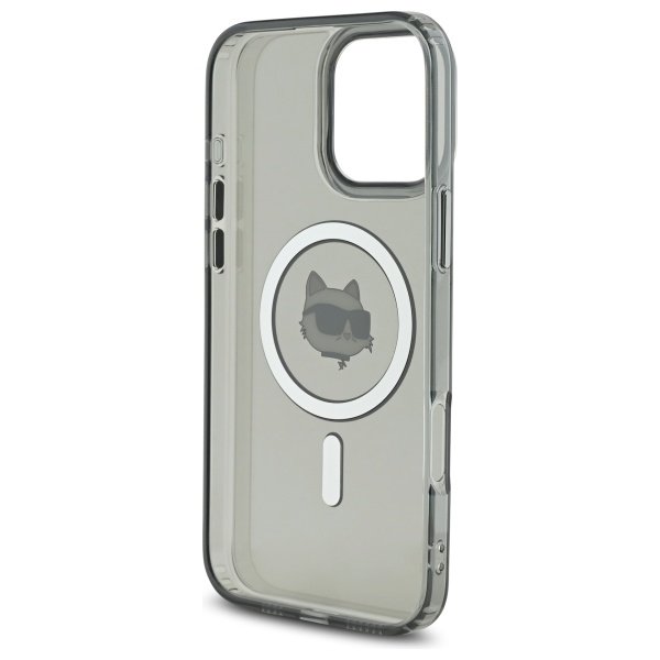 Karl Lagerfeld MagSafe vāciņš iPhone 16 Pro Max 6,9", melns (KLHMP16XHLSCHK)