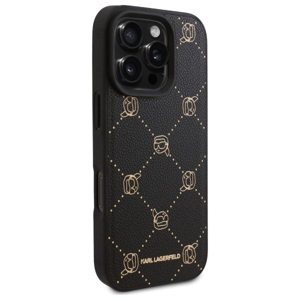 Karl Lagerfeld MagSafe vāciņš iPhone 16 Pro Max 6,9", melns (KLHMP16XPGKHPHK)