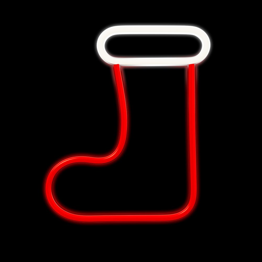 Forever Light gaisma Neon LED Christmas Sock balts, sarkans FLNE23 Forever