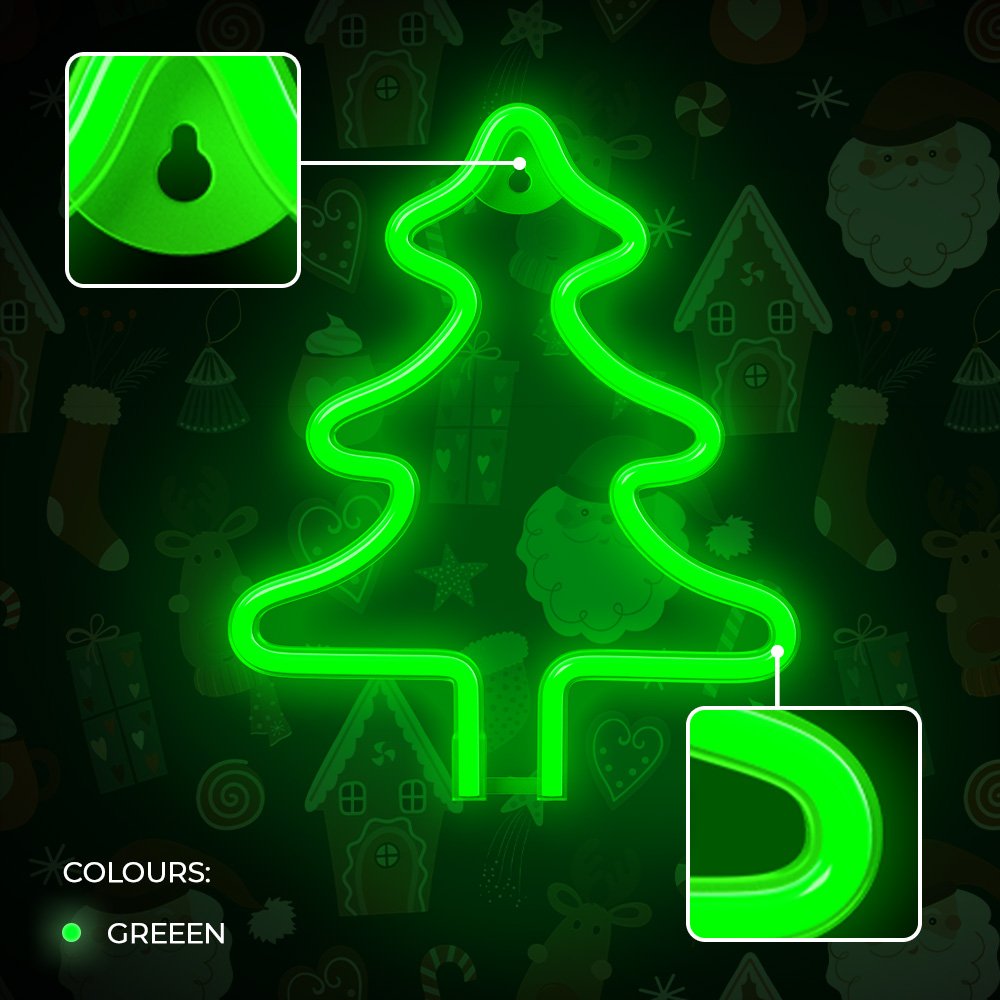 Forever Light gaisma Neon LED Christmas Tree zaļš FLNE16 Forever