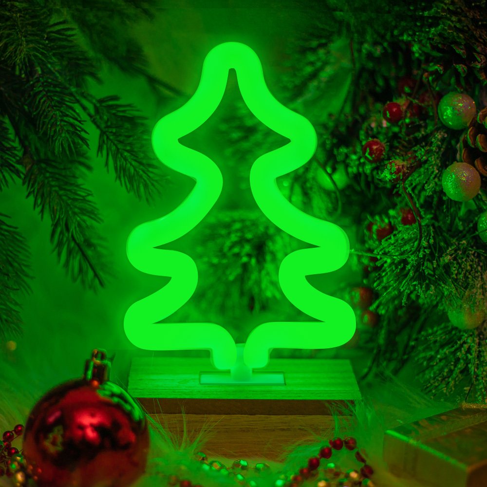 Forever Light statīvs Neon Wood LED Tree zaļš FLNW03