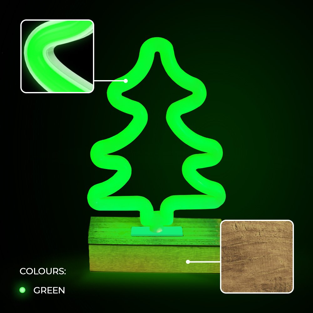 Forever Light statīvs Neon Wood LED Tree zaļš FLNW03