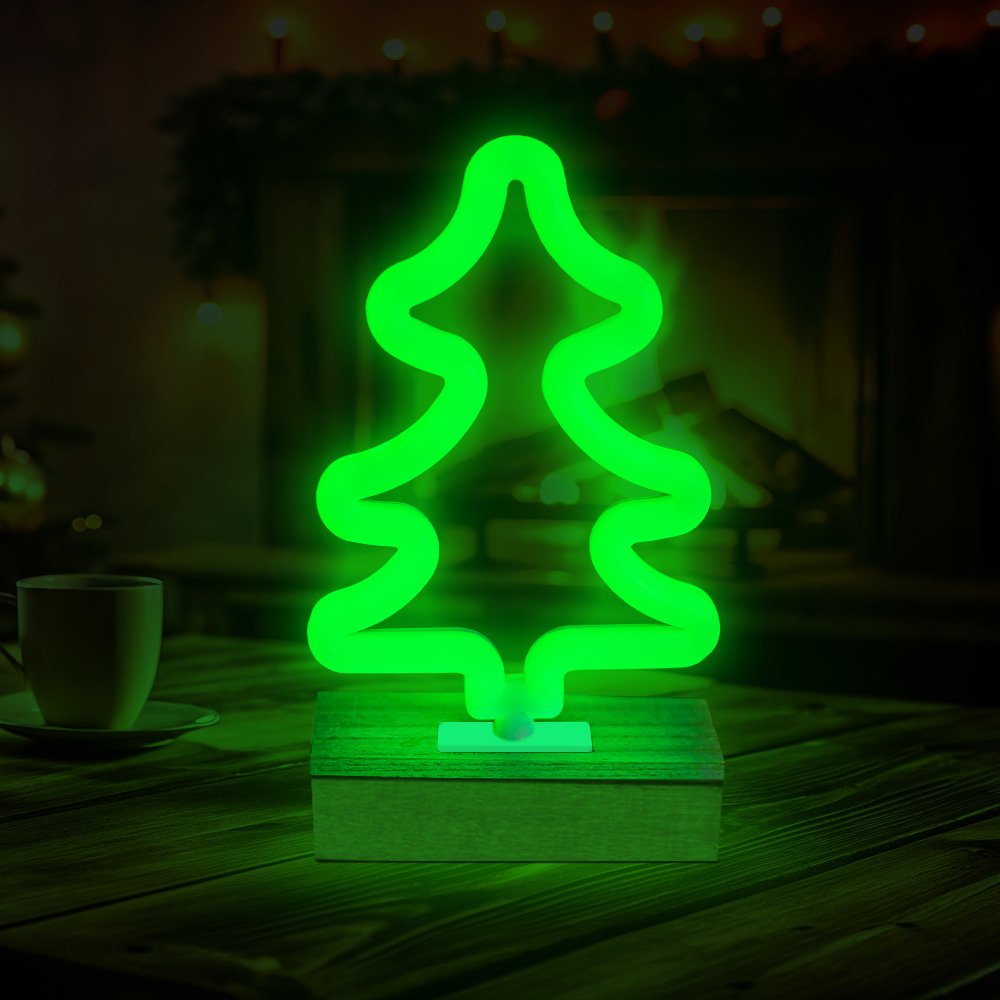 Forever Light statīvs Neon Wood LED Tree zaļš FLNW03
