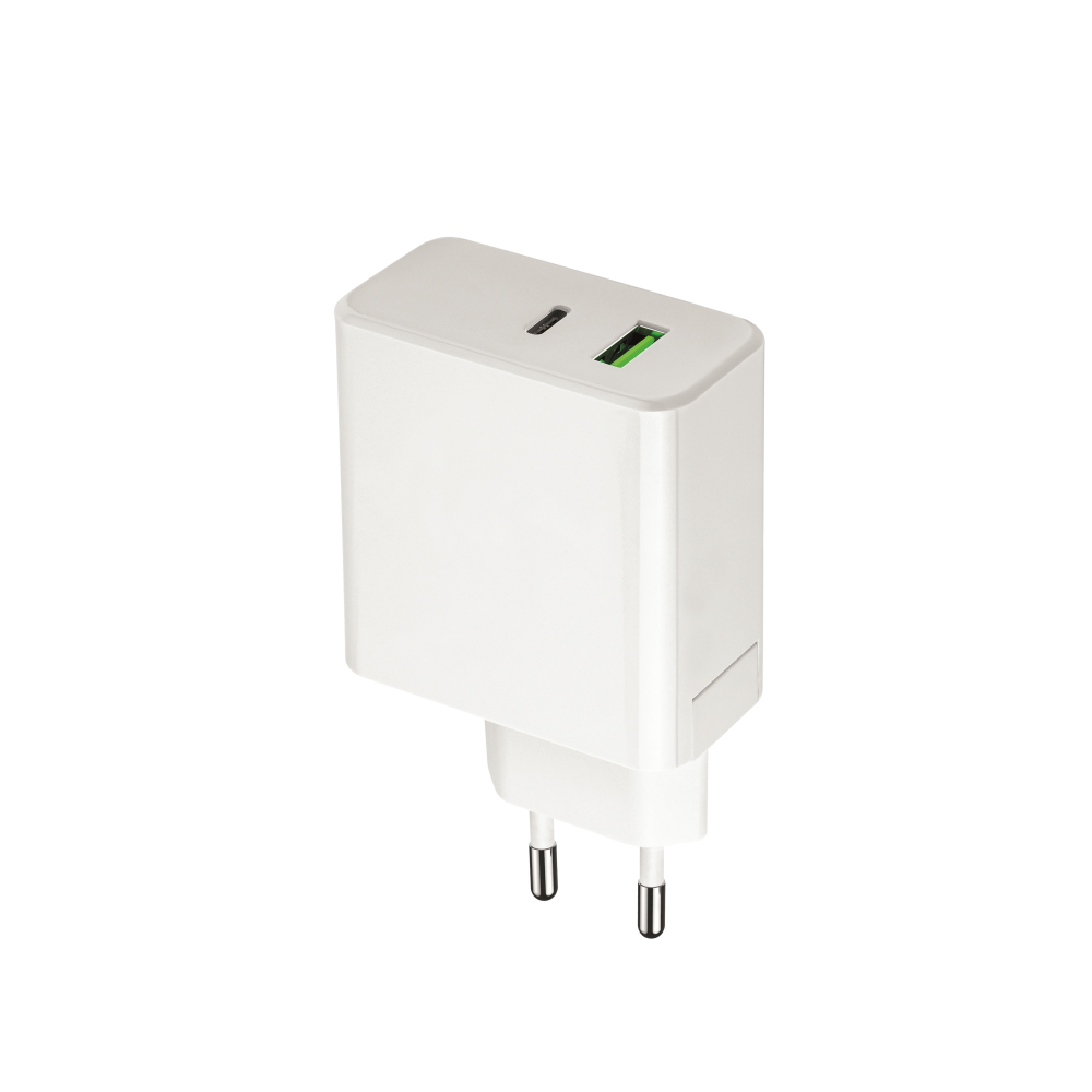 Setty tīkla lādētājs Pd+qc USB + USB-C 45W LSI-01 balts JO