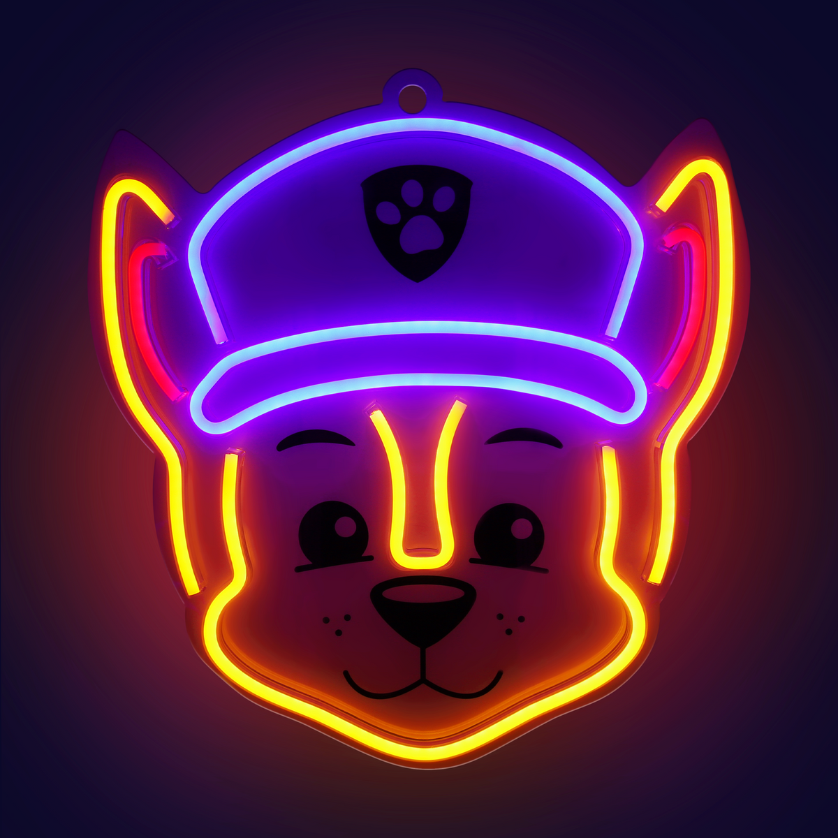 Hanging neona LED Paw Patrol on plexiglass - Chase OW-130346