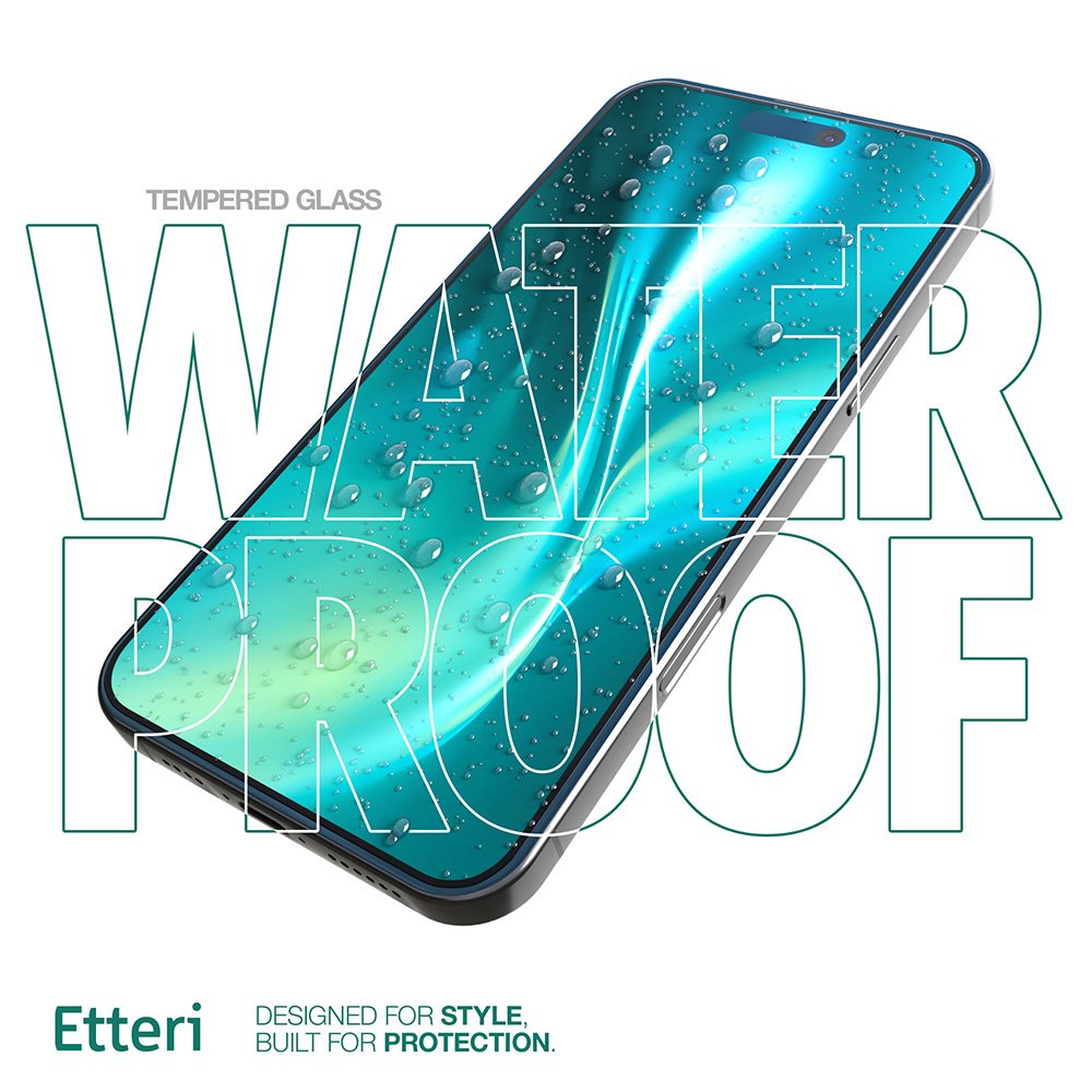 Etteri rūdītais stikls 9D iPhone 15 / 16 6,1"