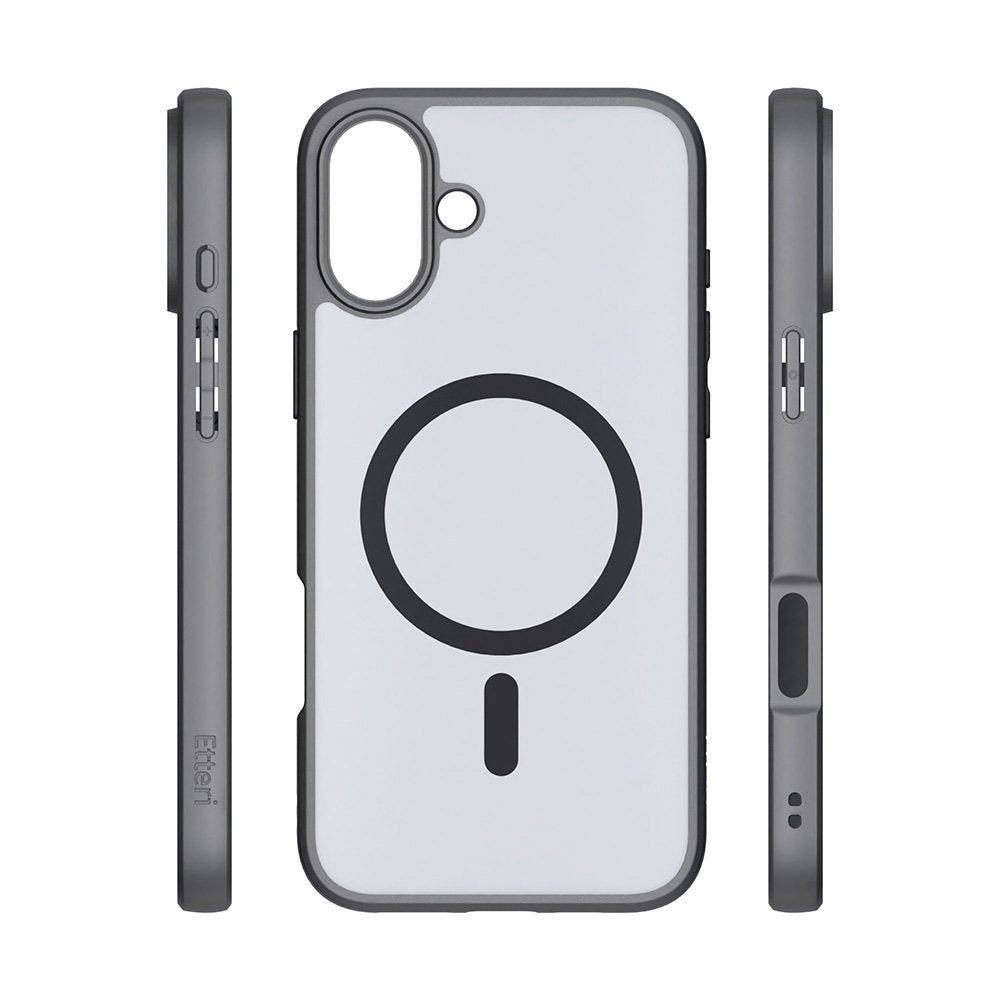 Etteri Matt MagSafe vāciņš iPhone 16 Plus 6,7", melns