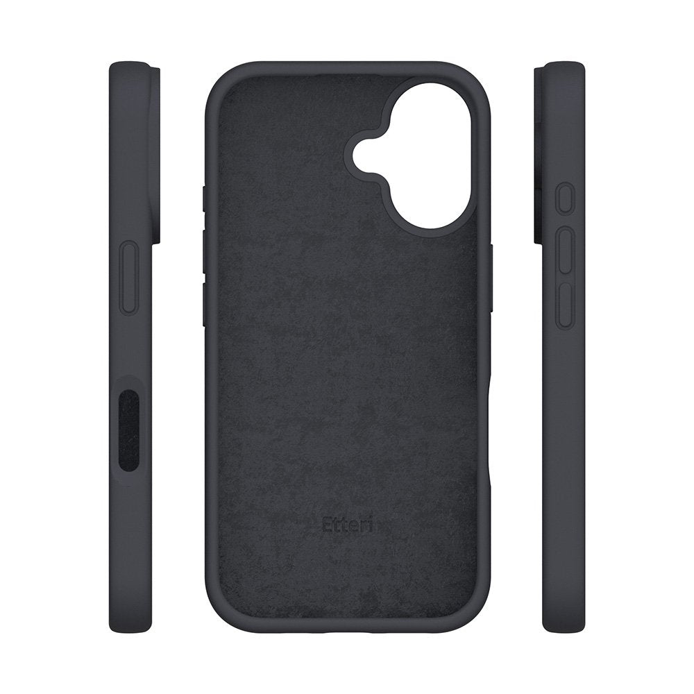 Etteri silikona vāciņš iPhone 16 Plus 6,7", melns