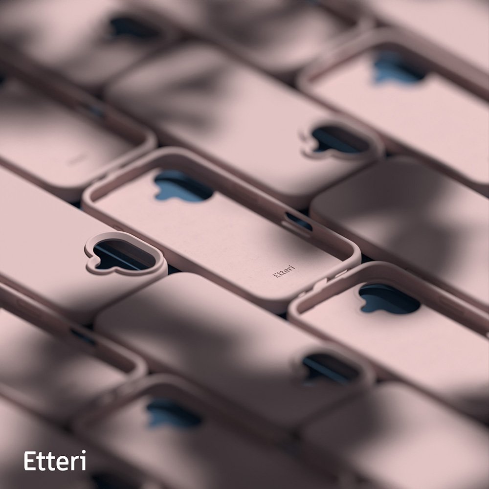 Etteri silikona vāciņš iPhone 16 Plus 6,7", gaiši rozā
