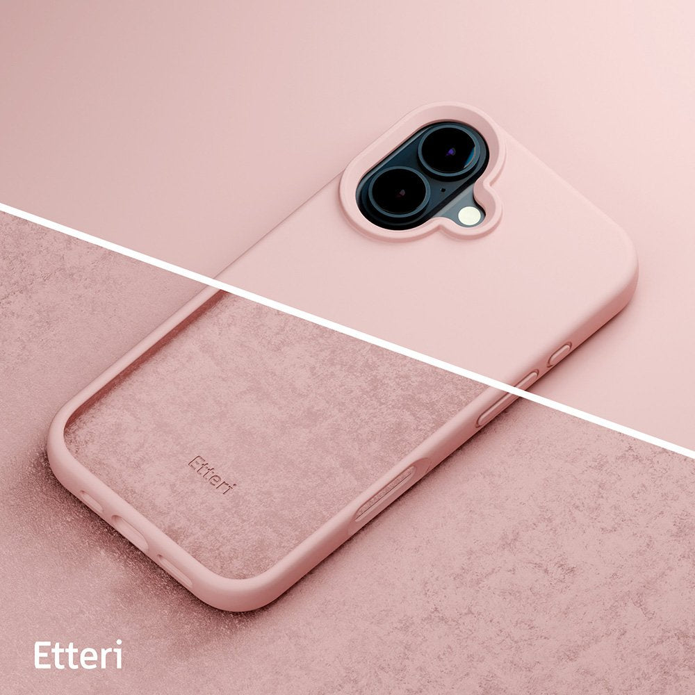 Etteri silikona vāciņš iPhone 16 Plus 6,7", gaiši rozā