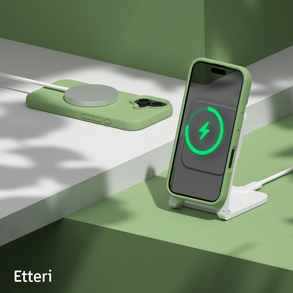 Etteri silikona vāciņš iPhone 16 6,1", gaiši zaļš