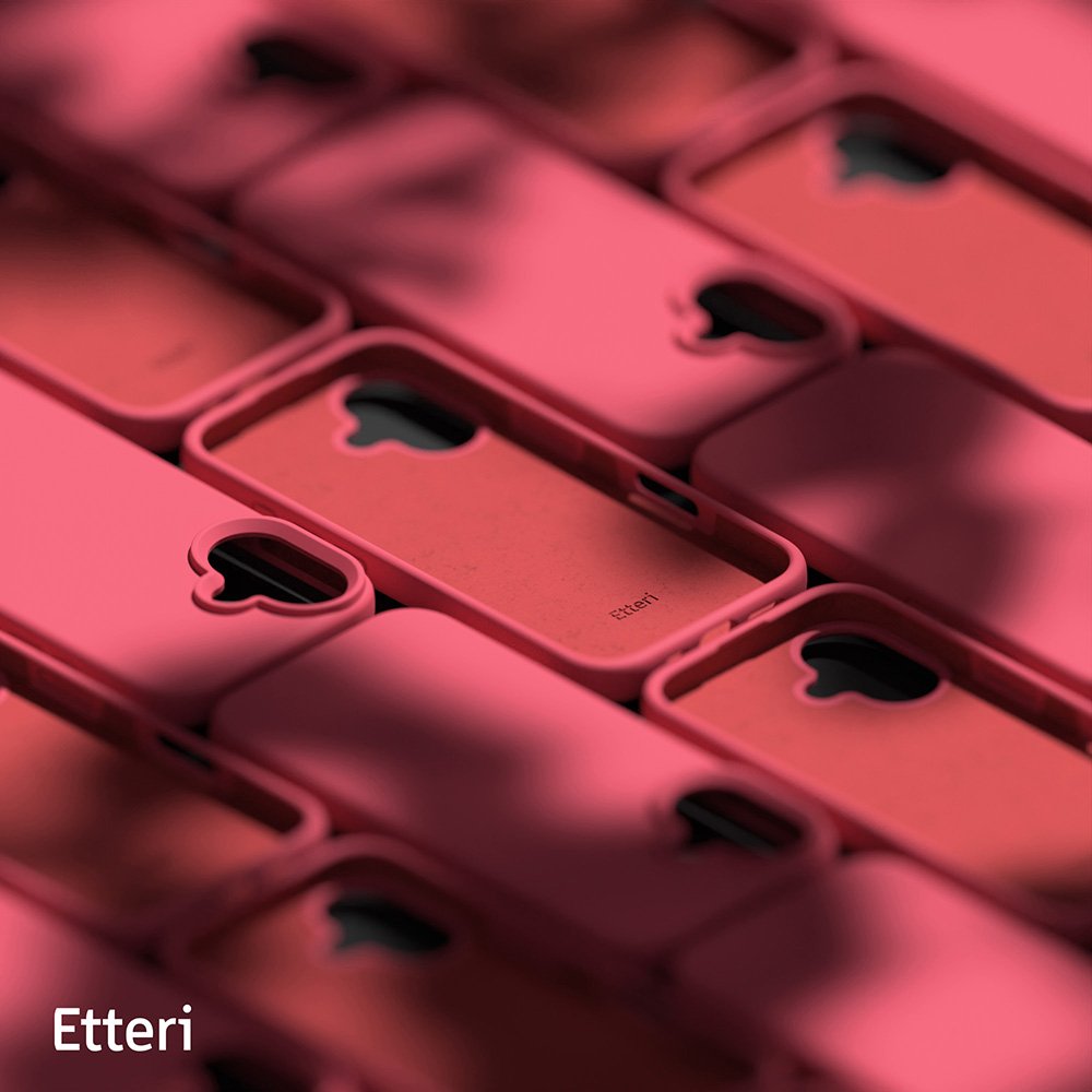 Etteri silikona vāciņš iPhone 16 6,1" Raspberry