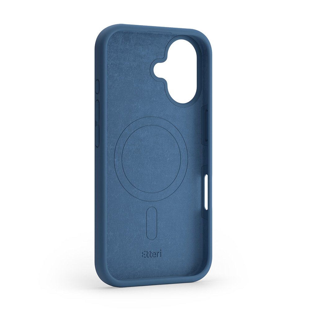 Etteri Silicone Mag case for iPhone 16 Plus 6,7" dark blue