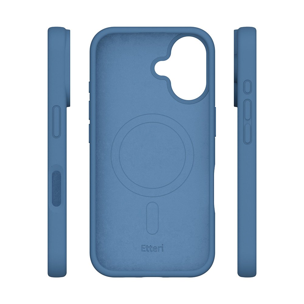 Etteri Silicone Mag case for iPhone 16 Plus 6,7" dark blue