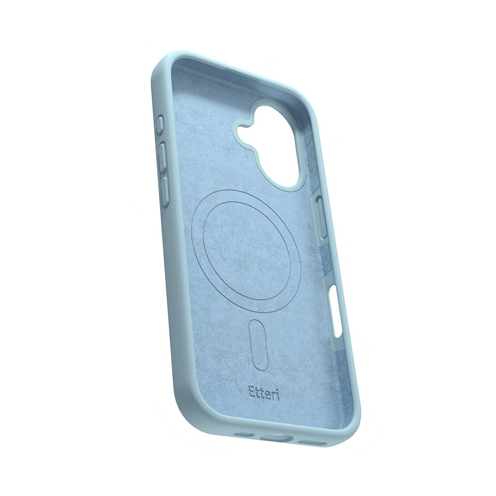 Etteri Silicone Mag case for iPhone 16 Plus 6,7" light blue