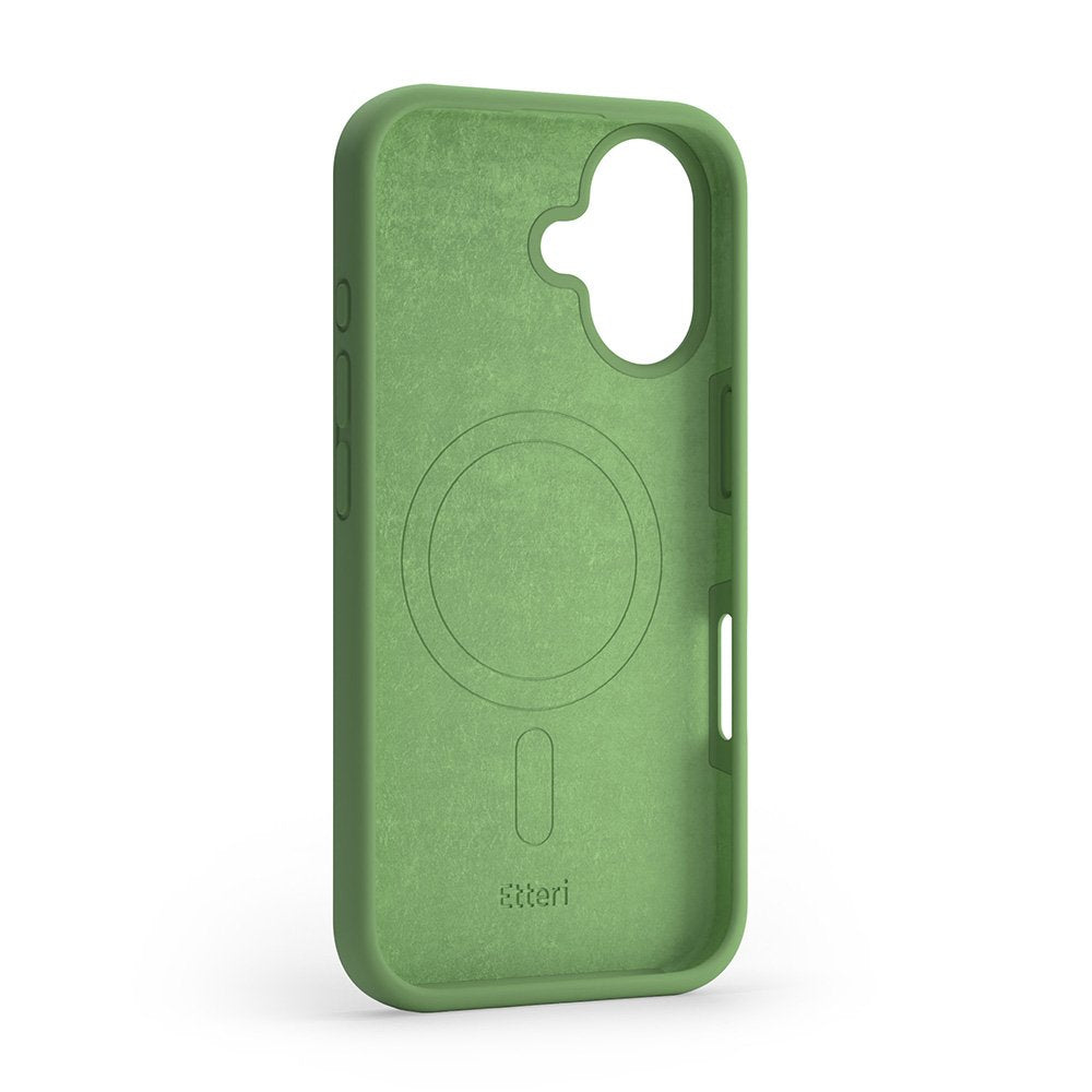 Etteri Silicone Mag case for iPhone 16 Plus 6,7" light green