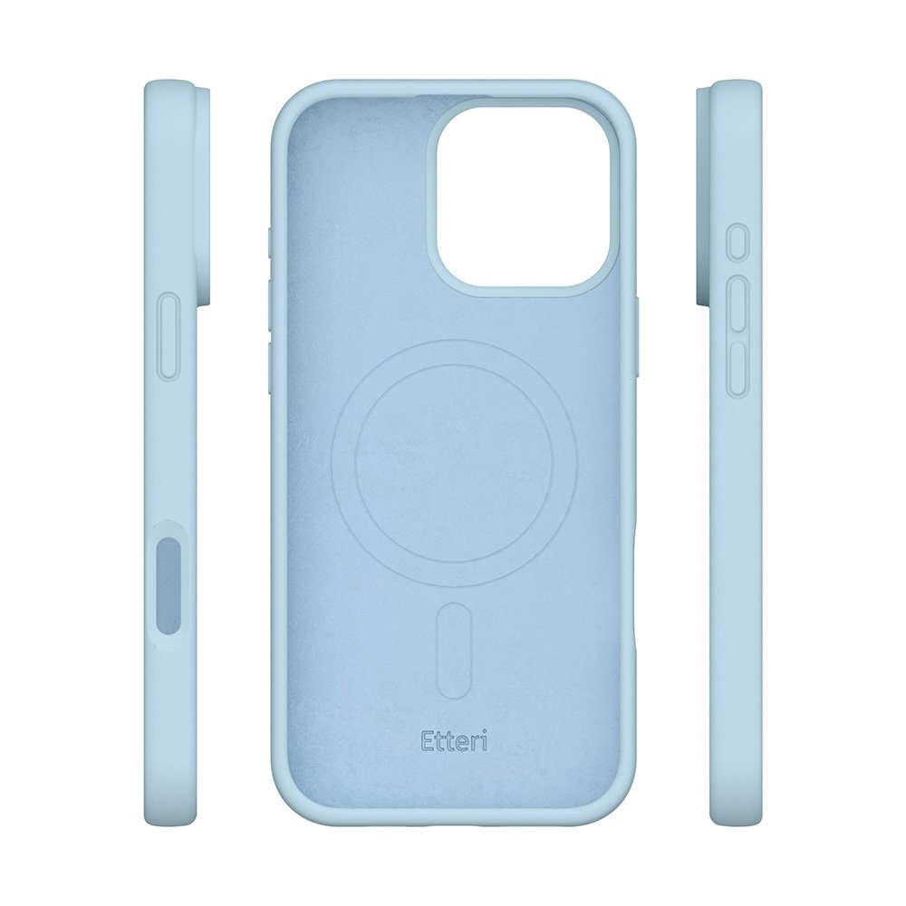 Etteri Silicone Mag case for iPhone 16 Pro Max 6,9" light blue
