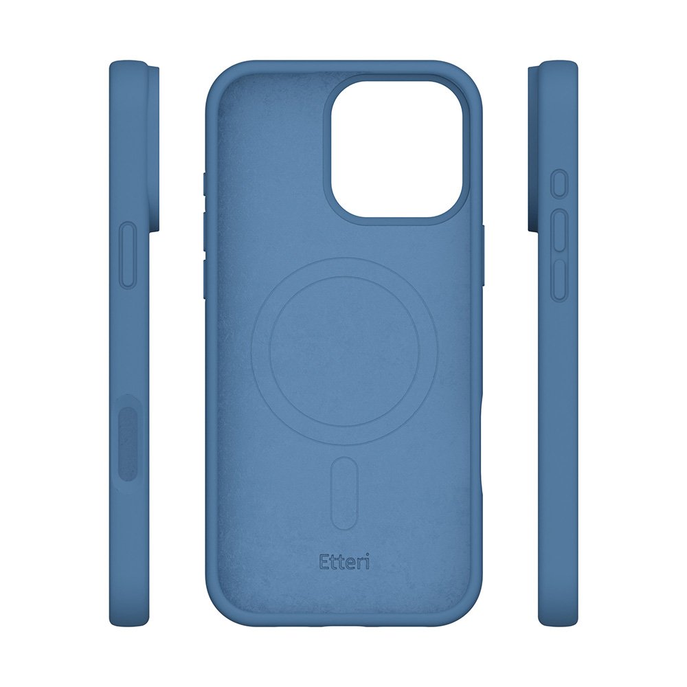 Etteri Silicone Mag case for iPhone 16 Pro 6,3" dark blue