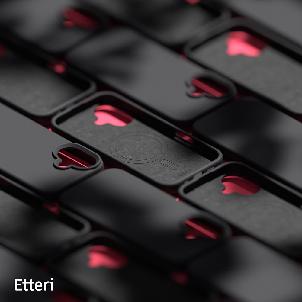 Etteri Silicone Mag case for iPhone 16 Plus 6,7" black