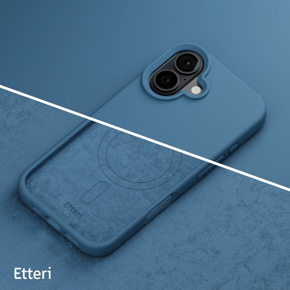 Etteri Silicone Mag case for iPhone 16 Plus 6,7" dark blue
