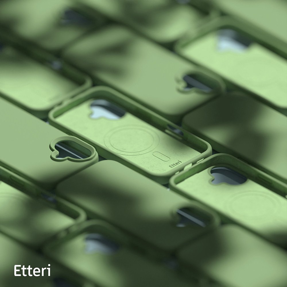 Etteri Silicone Mag case for iPhone 16 Plus 6,7" light green