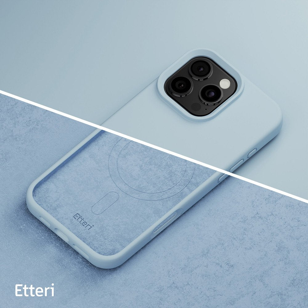 Etteri Silicone Mag case for iPhone 16 Pro Max 6,9" light blue