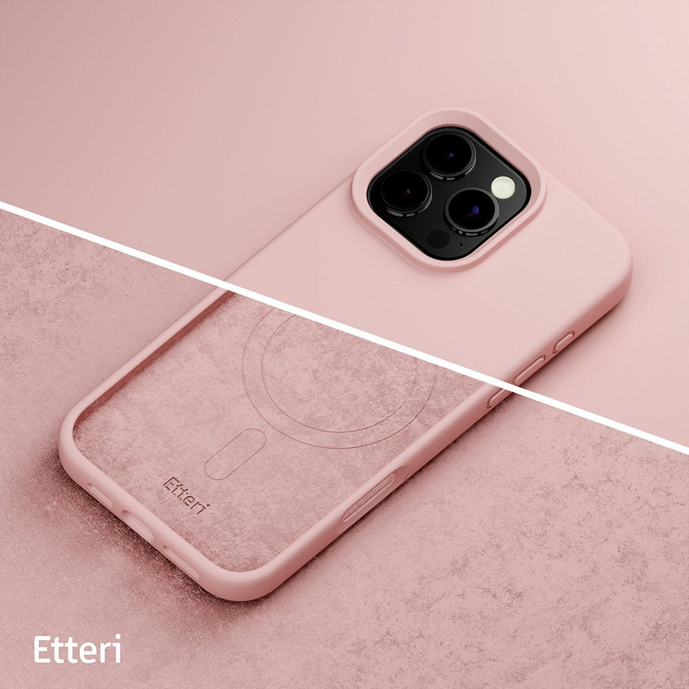 Etteri silikona „MagSafe“ vāciņš iPhone 16 Pro Max 6,9" gaiši rozā