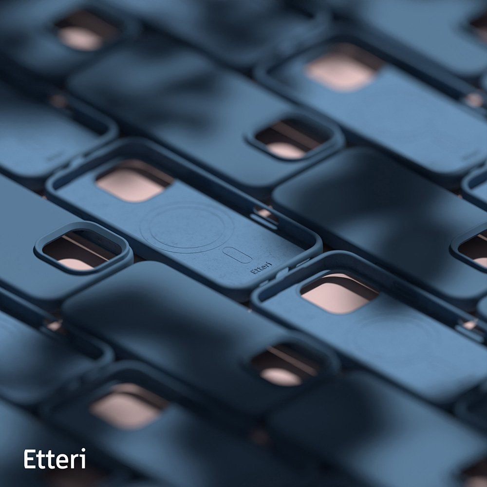 Etteri Silicone Mag case for iPhone 16 Pro 6,3" dark blue