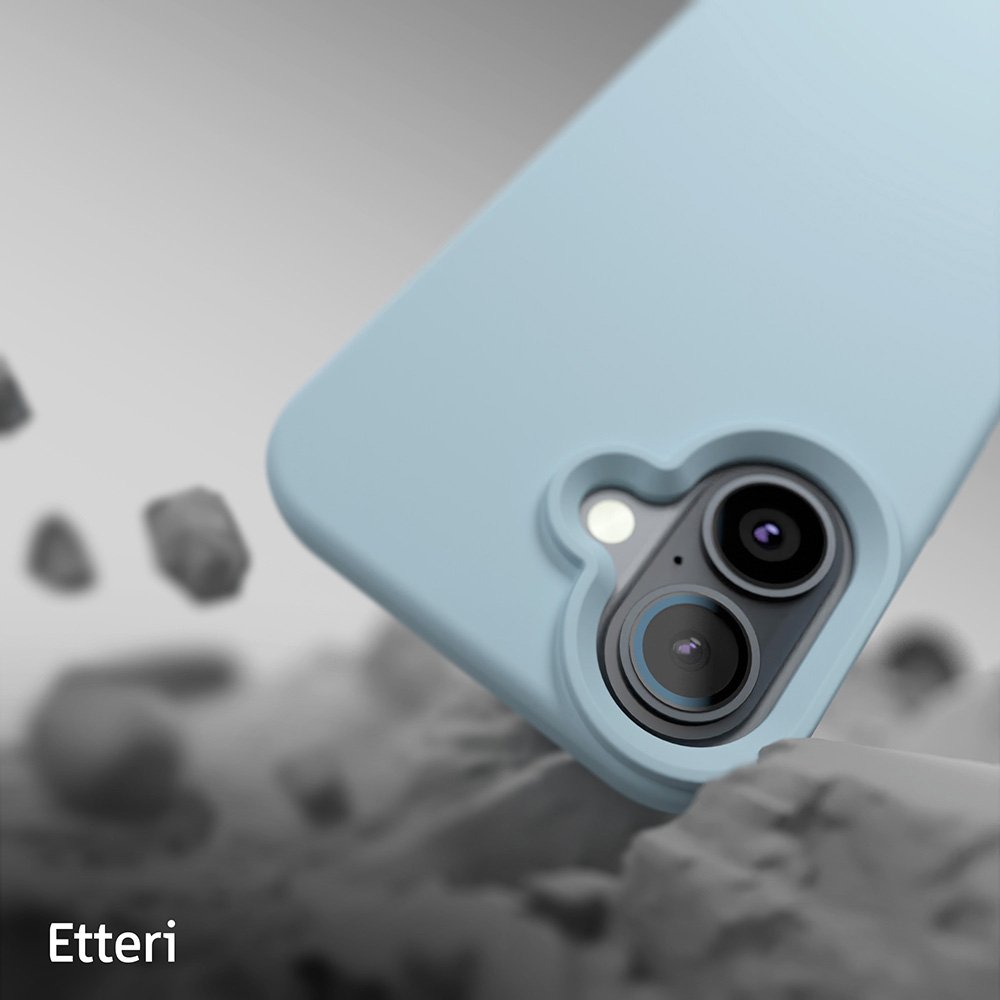 Etteri Silicone Mag case for iPhone 16 6,1" light blue