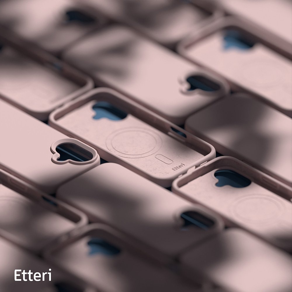 Etteri Silicone Mag case for iPhone 16 6,1" light pink