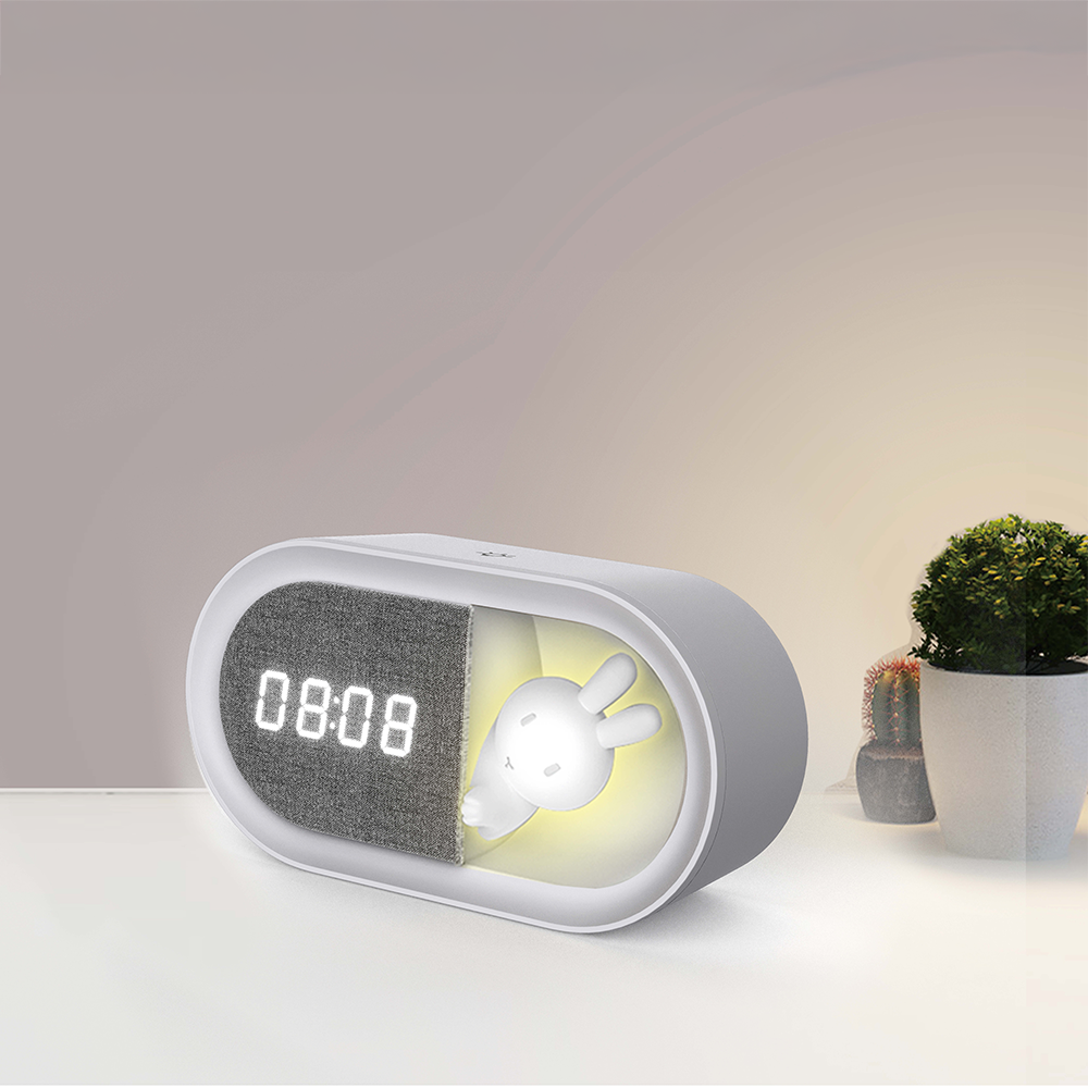 Modinātājpulkstenis ar nakts gaismu LED “Bunny” PURE FNL-05 INGRID balts Forever Light