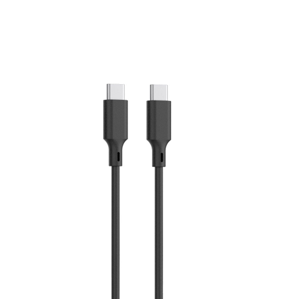 Setty USB-A + USB-C PD/QC 30 W tīkla lādētājs, melns + USB-C kabelis, 1 m, RLSK-AC-01, melns