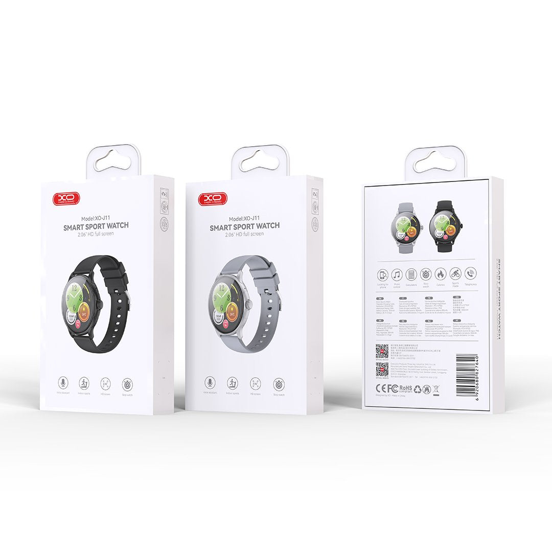 XO viedpulkstenis J11 Amoled, melns