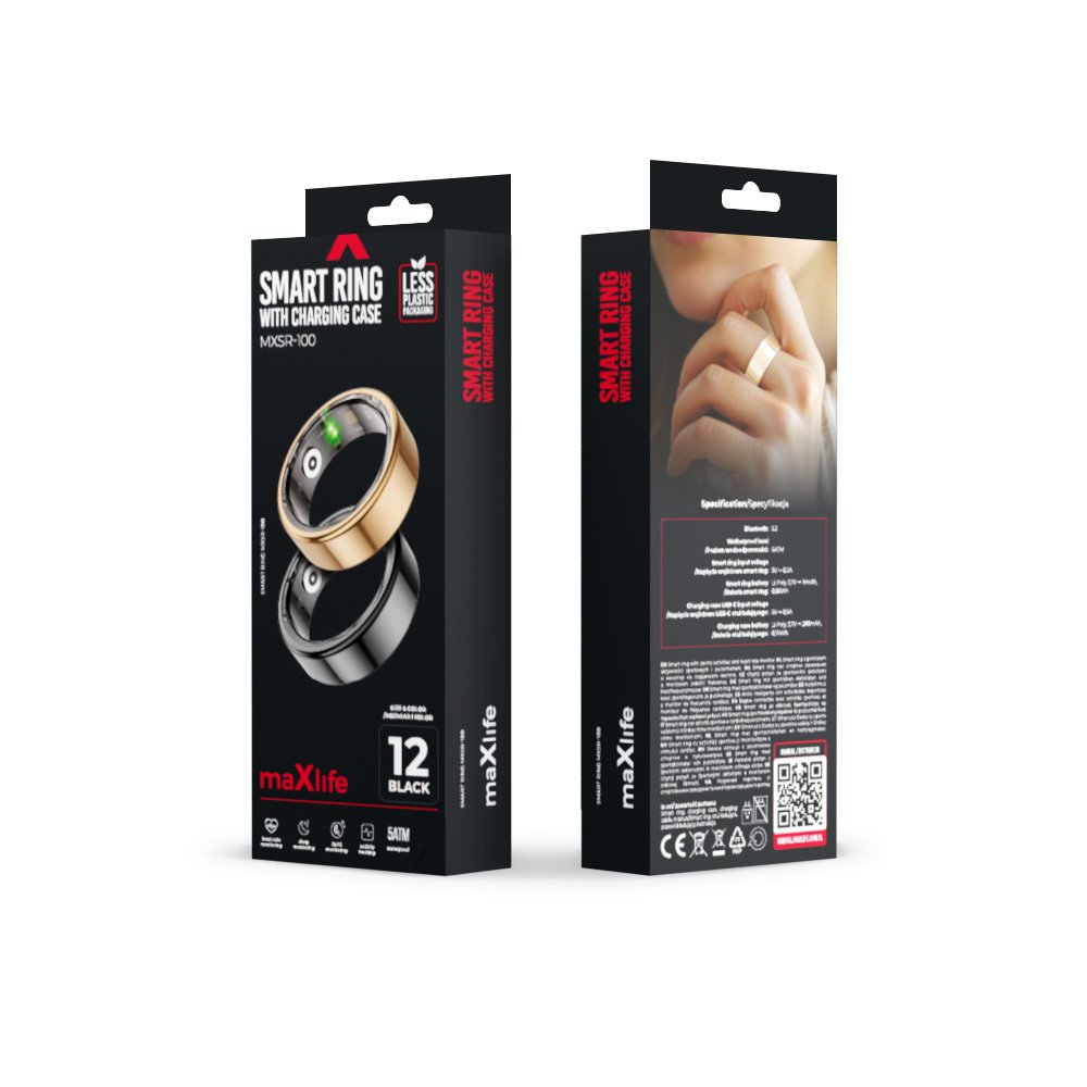 Maxlife viedais gredzens MXSR-100 zelta izmērs 12