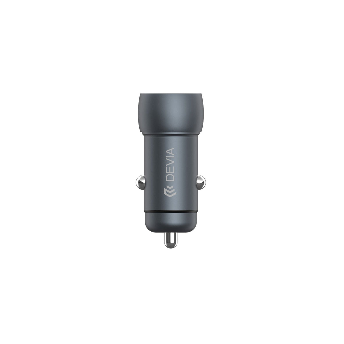 Devia automašīnas lādētājs Extreme PD QC 3.0 30W + 18W 1x USB 1x USB-C tumši pelēks
