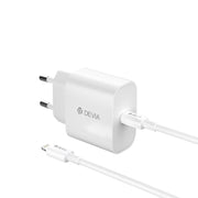 Devia tīkla lādētājs Smart PD GaN 30W 1x USB-C balts + kabelis USB-C - Lightning