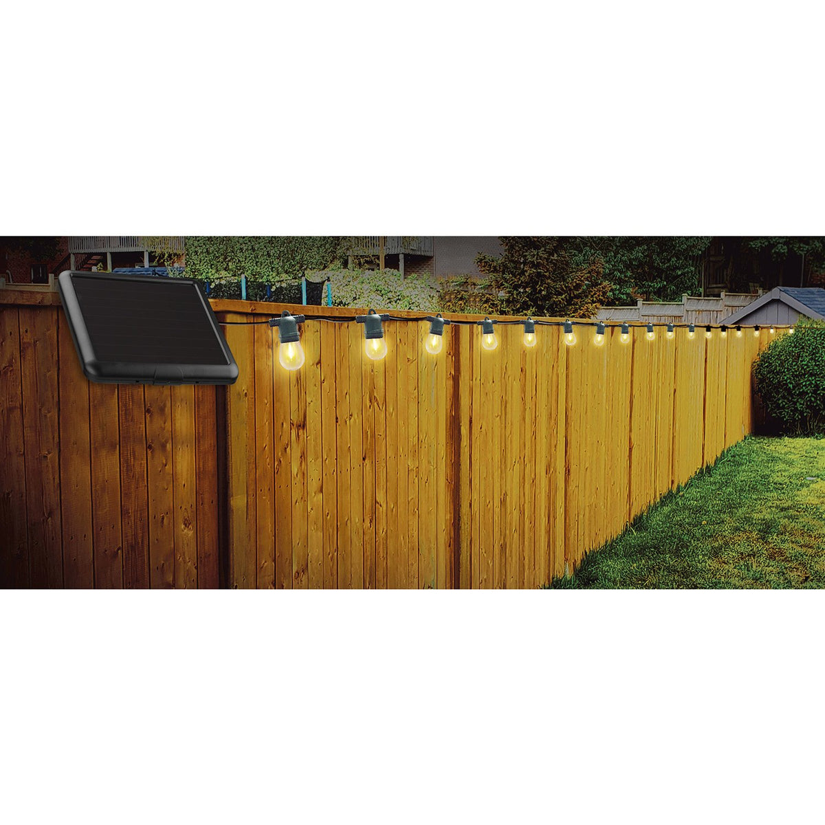 Forever Light LED ar saules uzlādi virtene SUNARI FLS-60 7,5m 10 spuldzes IP44