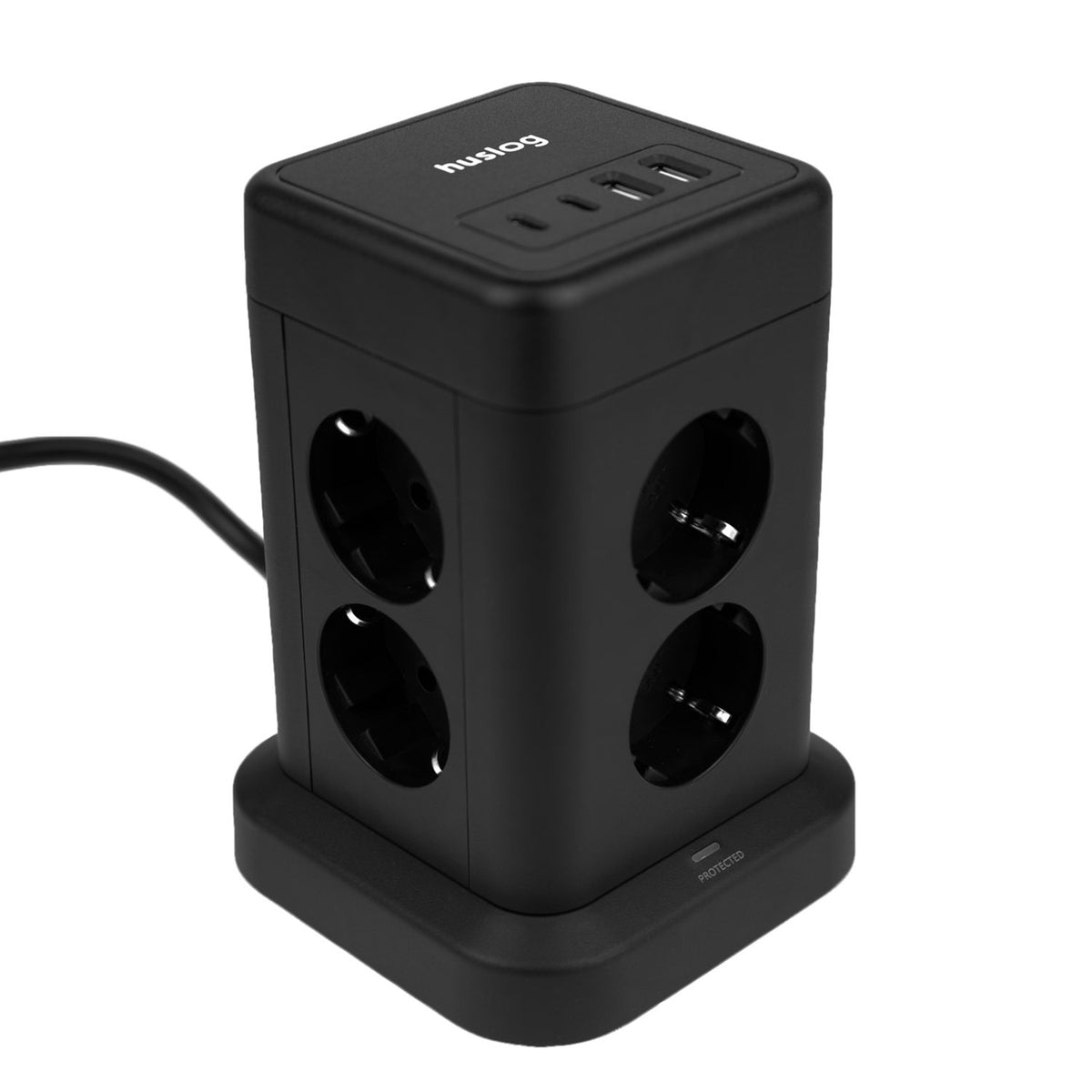 Huslog Vertical pagarinātājs ar USB