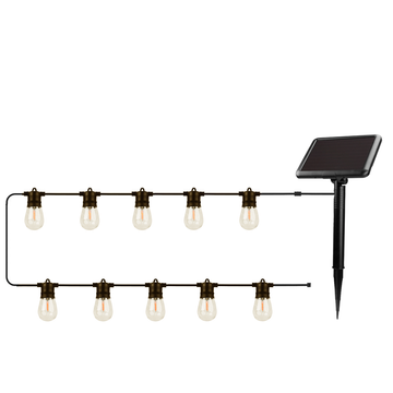Forever Light LED ar saules uzlādi virtene SUNARI FLS-60 7,5m 10 spuldzes IP44
