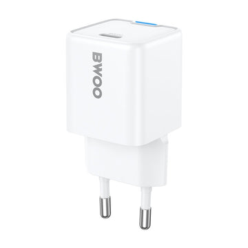 BWOO tīkla lādētājs GAN PD 30W 1x USB-C port 1A, balts