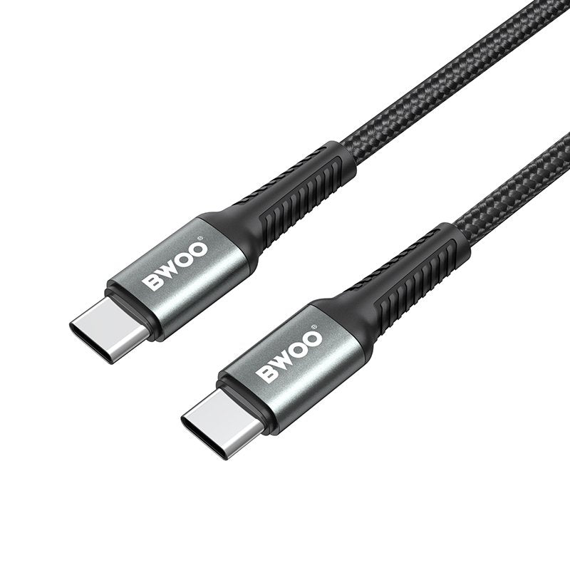 BWOO pīts kabelis USB-C - USB-C 2m 60W melns