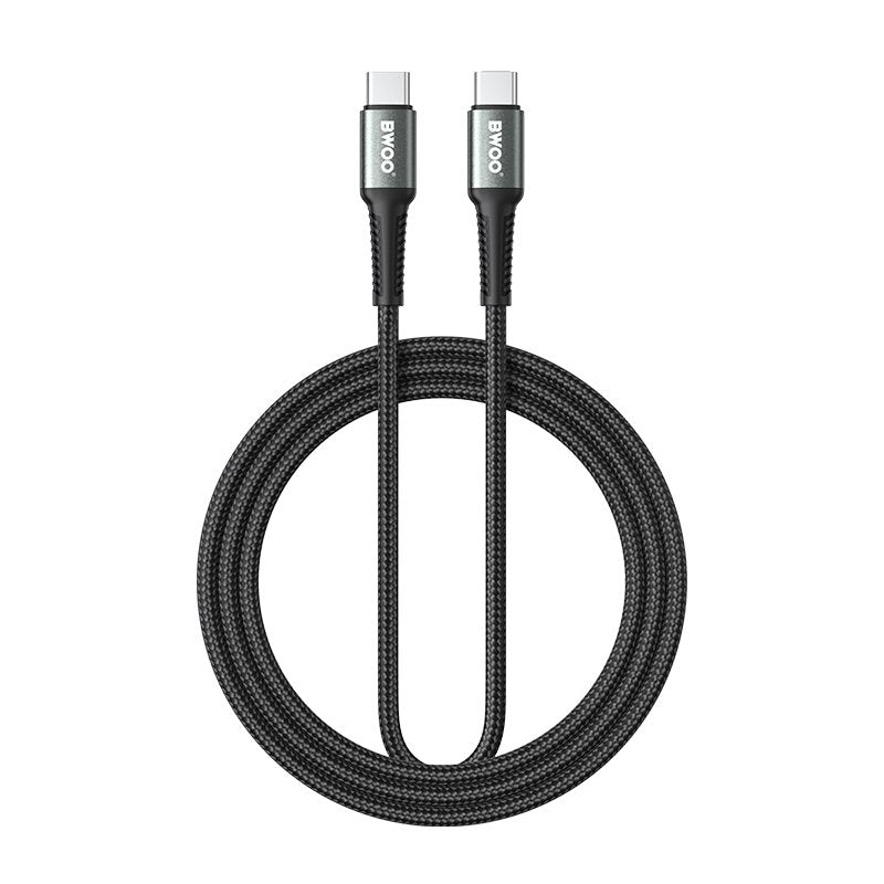 BWOO pīts kabelis USB-C - USB-C 3m 60W melns